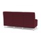 Lesro Siena Lounge Reception Armless 3 Seat Tandem Seating No Center Arms, Brushed Steel, OH Wine Uph SN3102 - alternate 2
